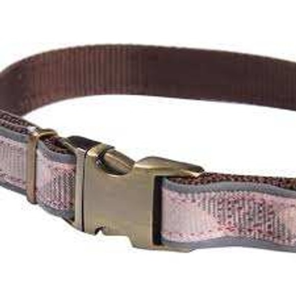Barbour Dog Collar Reflective Plaid Adjustable Buckle Large 20-29" - Picture 1 of 2